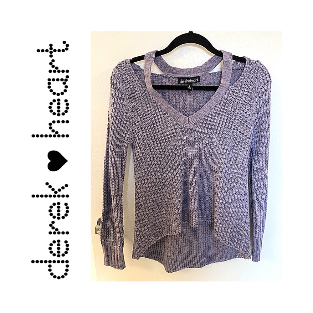 NWOT Purple Cutout Sweater